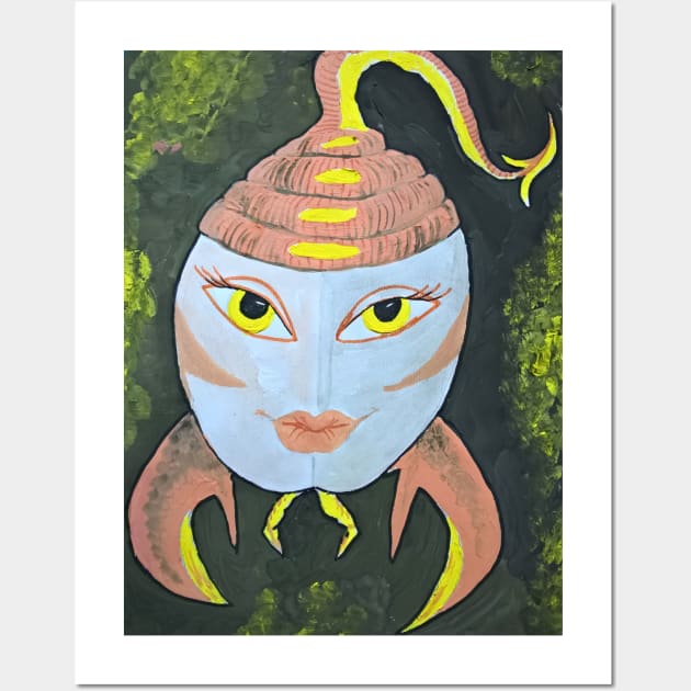 Beautiful girl shown as Scorpio Zodiac Sign Wall Art by Maltez